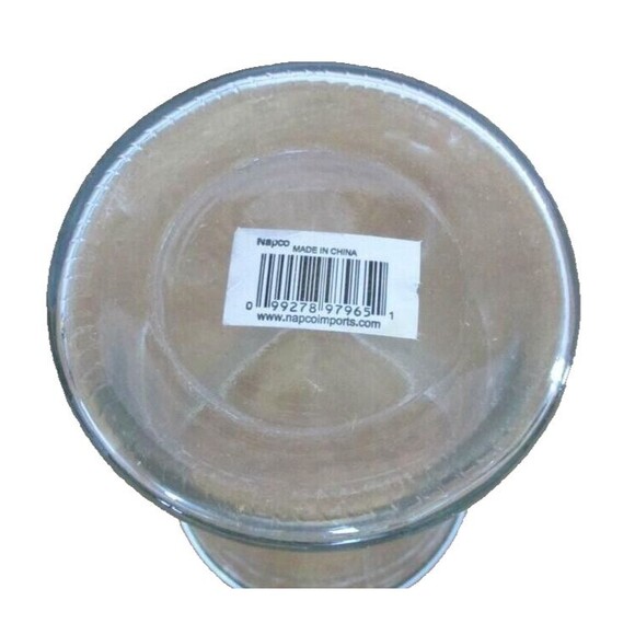 6" Tall Napco Clear Glass Vase  New with Tag 3-3/4" Wide - Picture 4 of 5